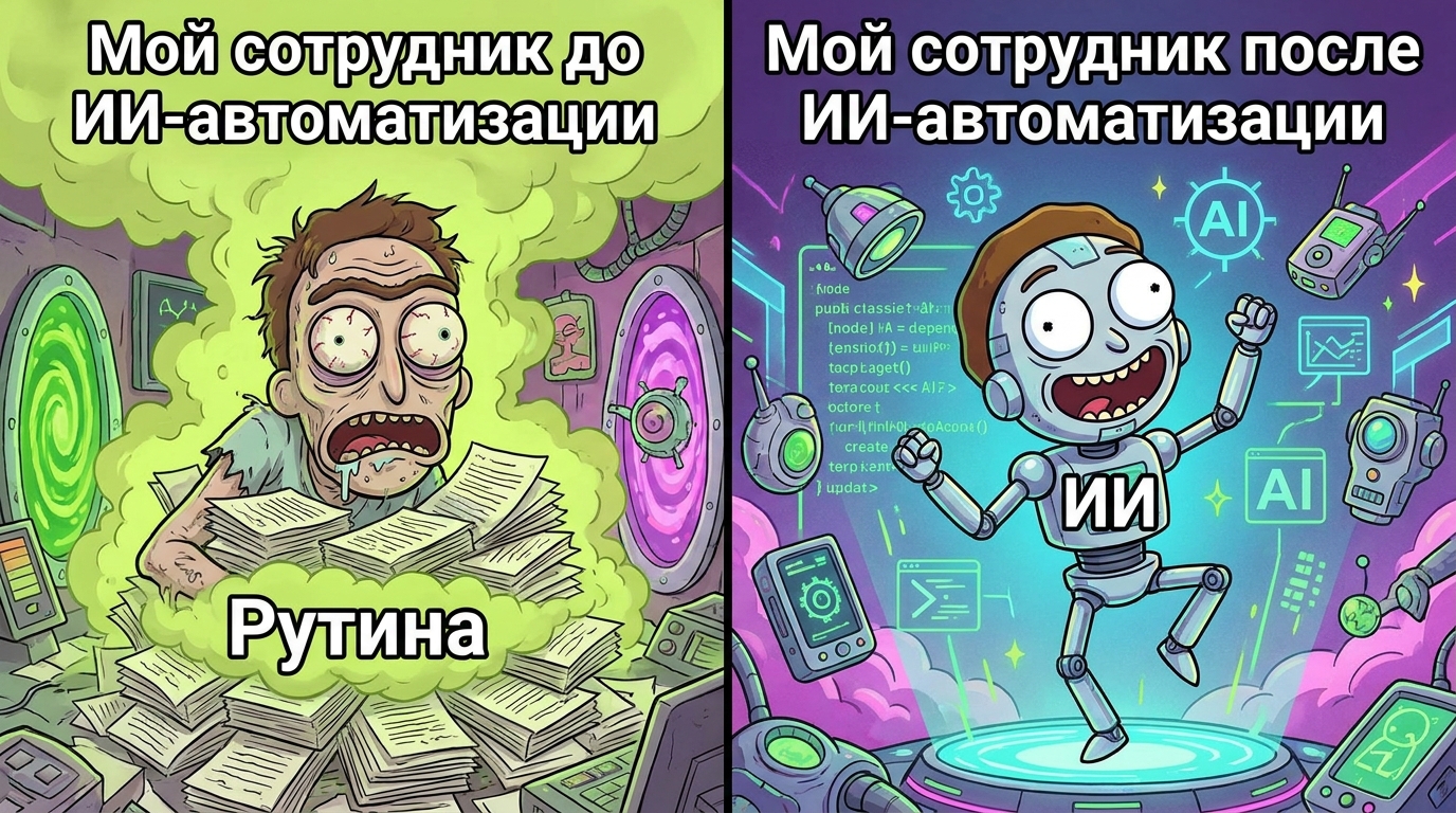 Мужчина смотрит на экран компьютера, где график продаж резко идёт вверх. На картинке текст: