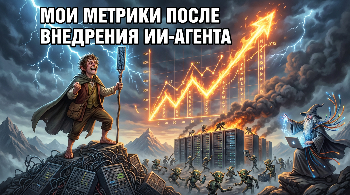 Мужик смотрит на график, который резко идёт вверх. Текст: 