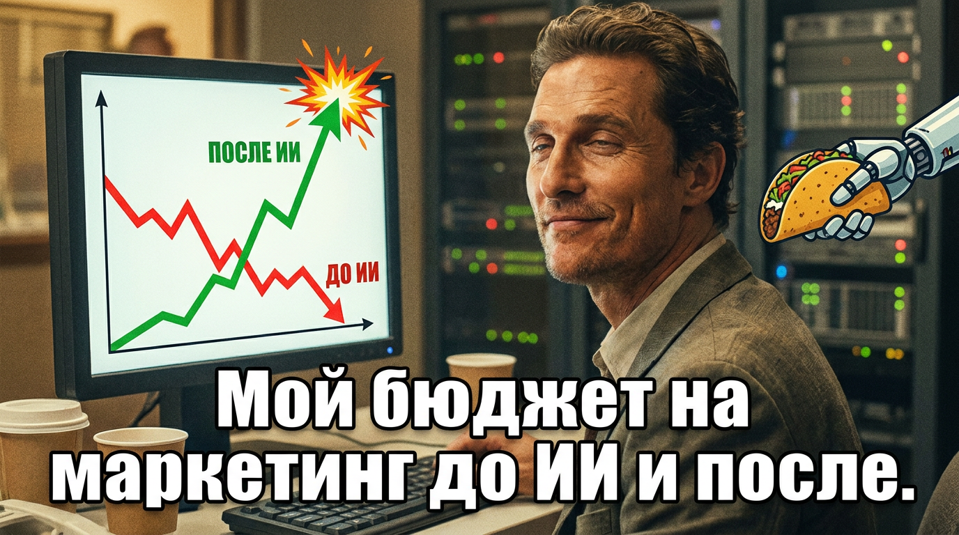 Человек смотрит на монитор с графиками, на которых красная линия резко падает, а зелёная резко растёт. Подпись: 