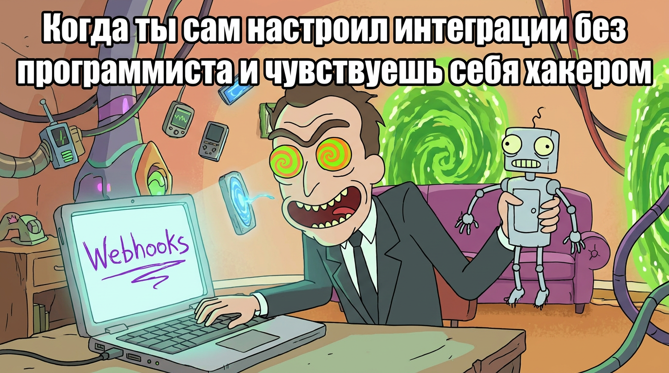 Мужчина в костюме сидит за столом, перед ним ноутбук, на экране которого написано