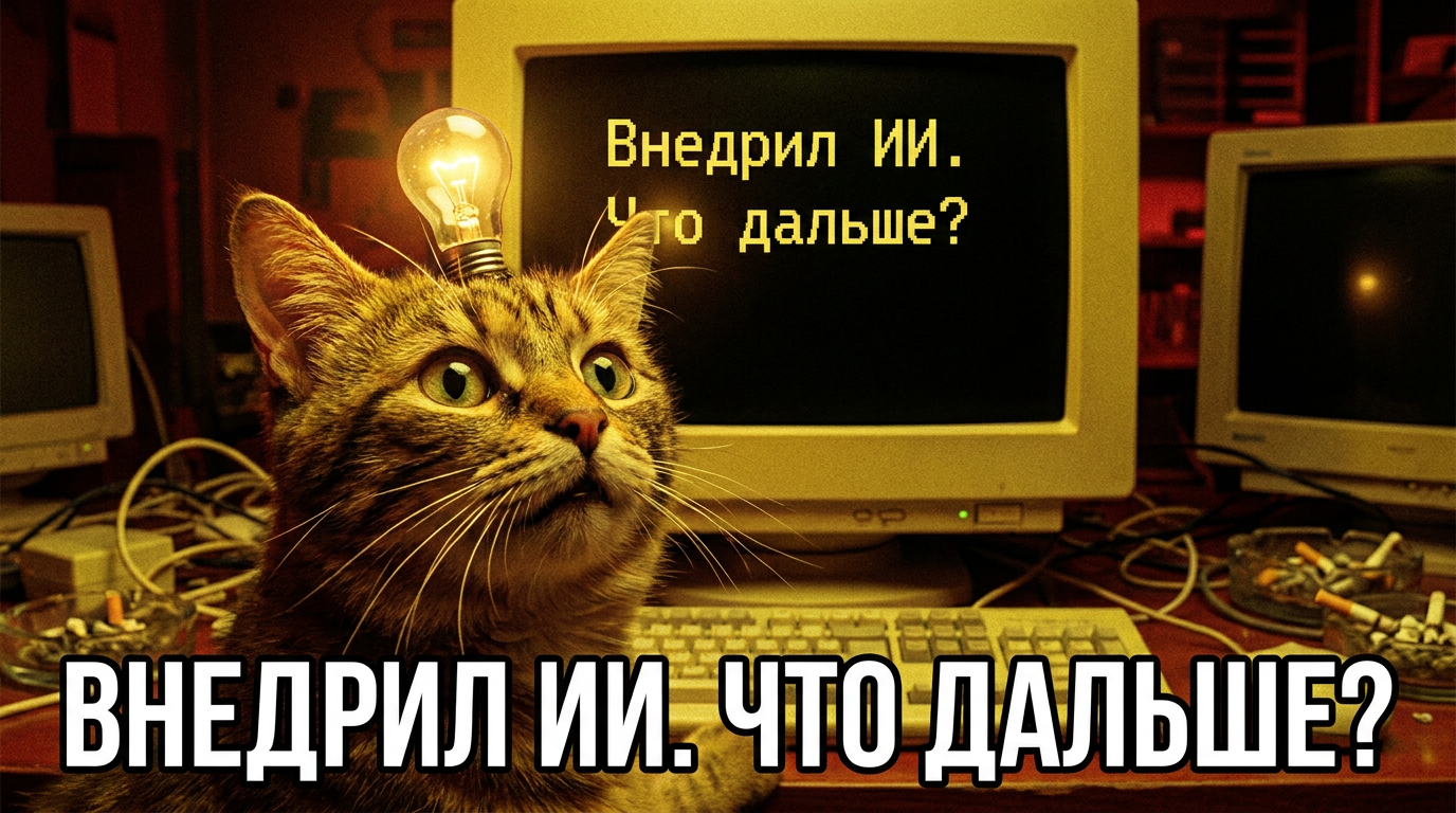 Мужчина пытается тащить огромную тележку, на которой написано 