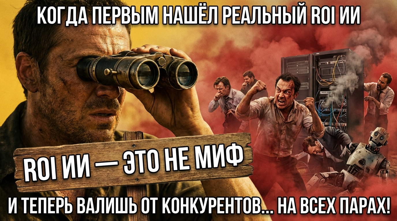 Человек смотрит в бинокль, перед ним табличка с надписью 