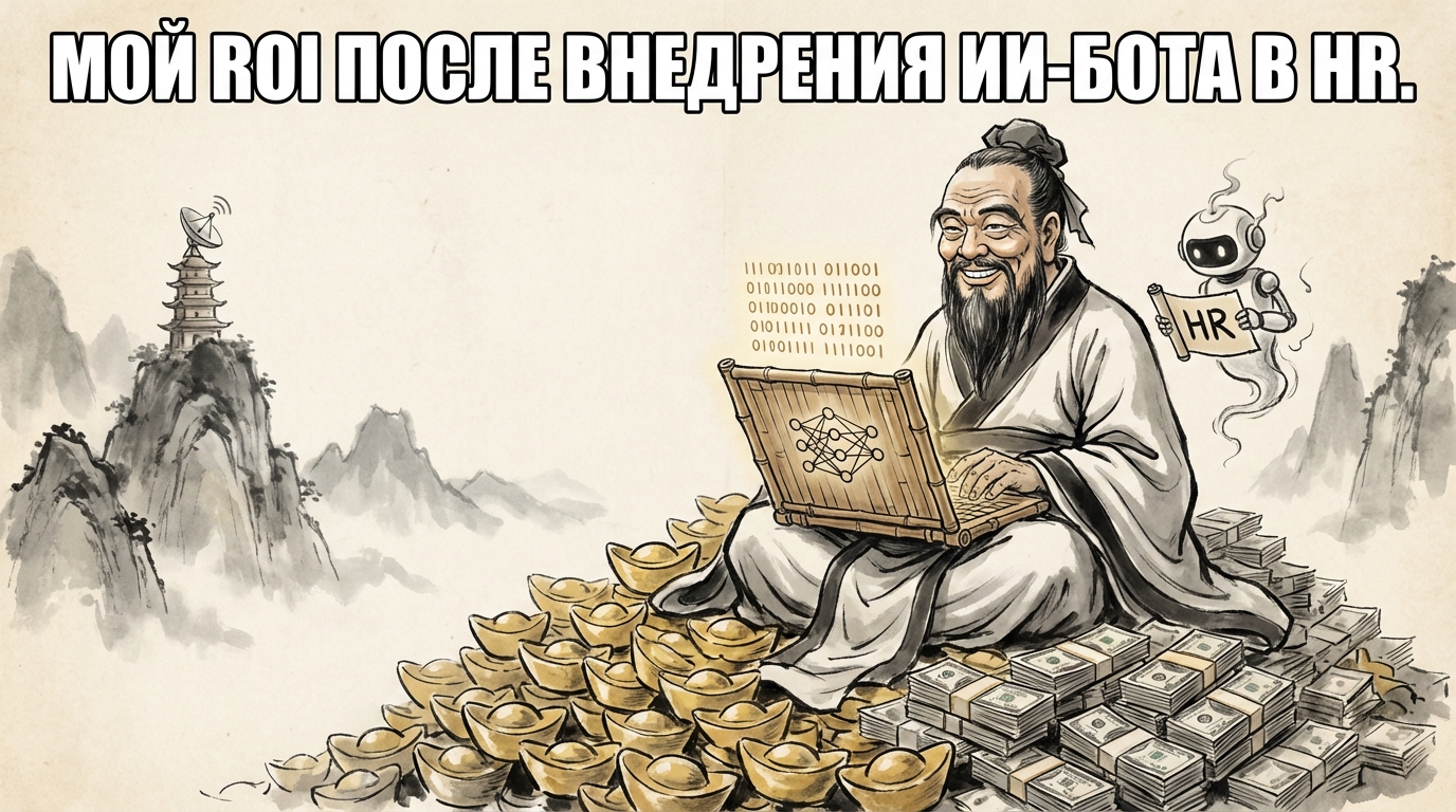 Человек в костюме сидит на куче денег, улыбается. Подпись: